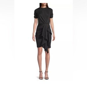 Rachel Parcell Black Draped Interlock Minidress Size Small. Worn once.